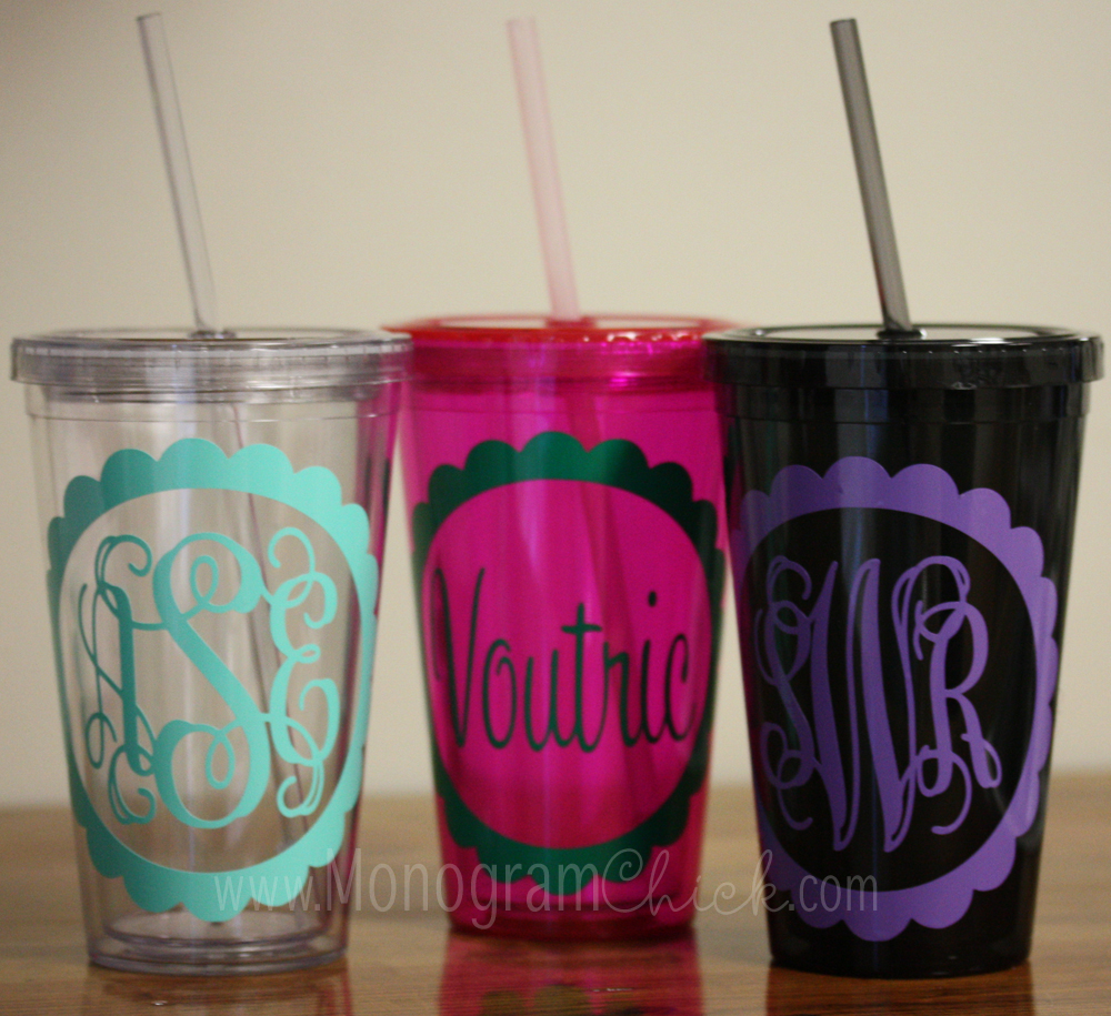 personalized cups with straws on Etsy, a.